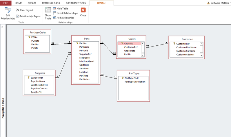 Database design basics - Access