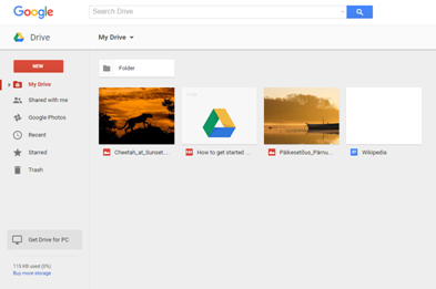 Google Drive gives you an online folder from which you can download your files onto any device