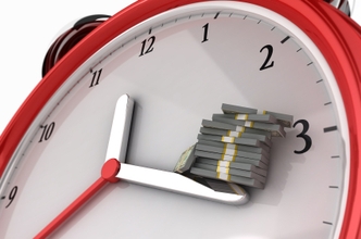 Clock representing money saved through saving time
