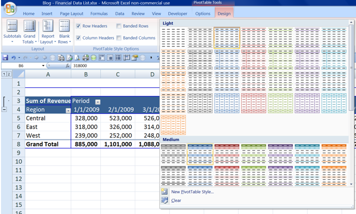 Microsoft Excel charts