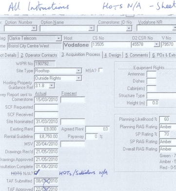 Drawing of planned database design